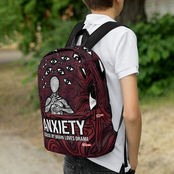ILLTOCHILL Anxiety Awareness Backpack – Lifestyle Right (Black)