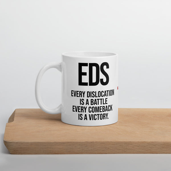 ILLTOCHILL EDS ehler danlos syndrome awareness gift White glossy mug – Environment Cutting board