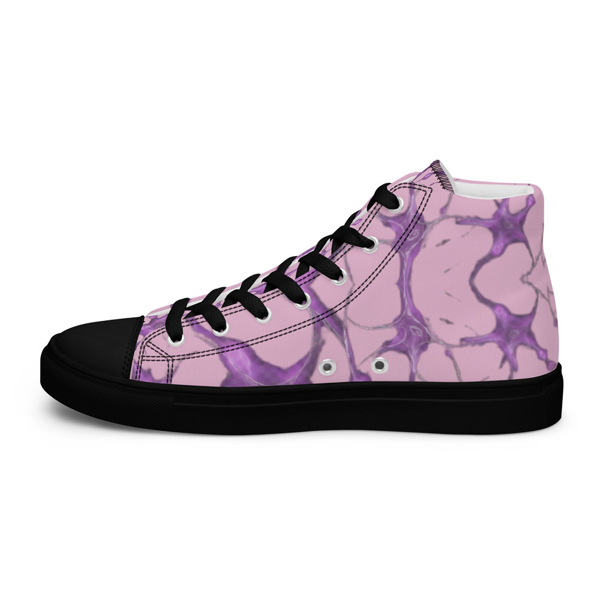 ILLTOCHILL MCAS Awareness Women's High Top Shoes – Flat 2 Right Inside (Mcas Awareness Women's High Top Shoes)