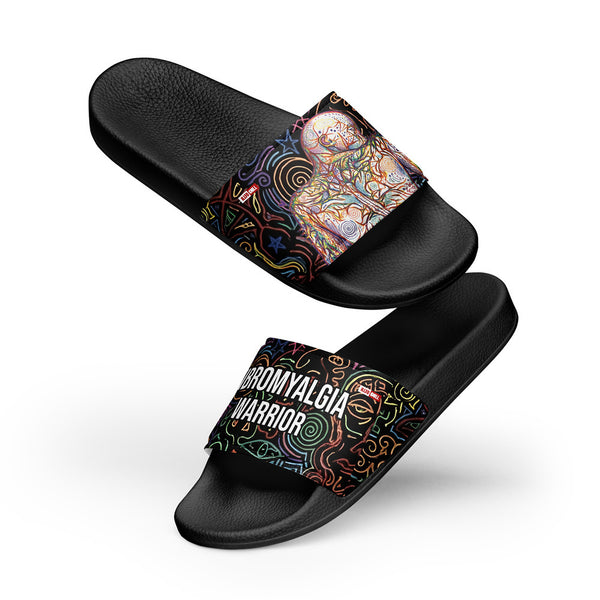 ILLTOCHILL Fibromyalgia Support Men's Slides – Flat 5 Front (Fibromyalgia Support Men's Slides)