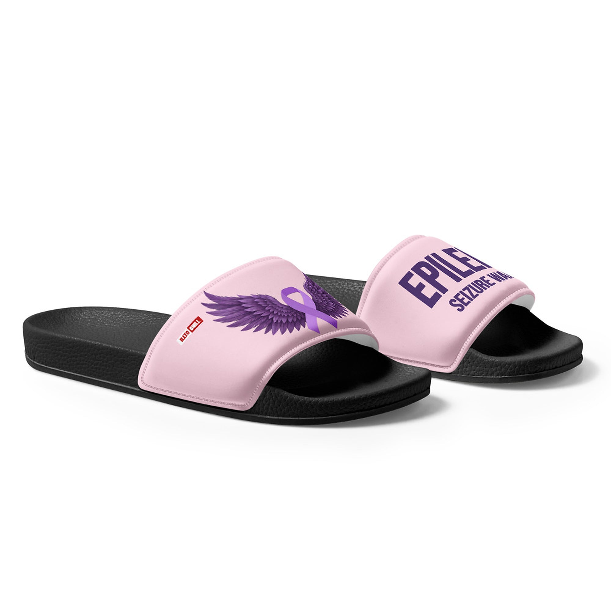 ILLTOCHILL Epilepsy Support Women's Slides – Flat Right Front (Epilepsy Support Women's Slides)
