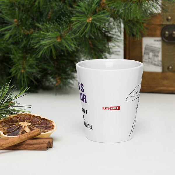 ILLTOCHILL Crohn's disease awareness and support gift Latte mug – Lifestyle 3 Front