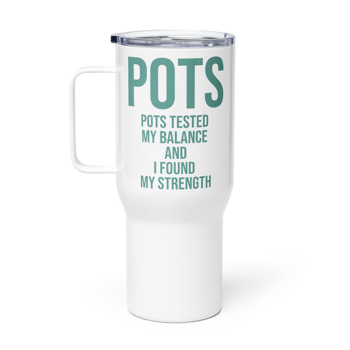 ILLTOCHILL POTS awareness gift Travel mug with a handle – Flat Right