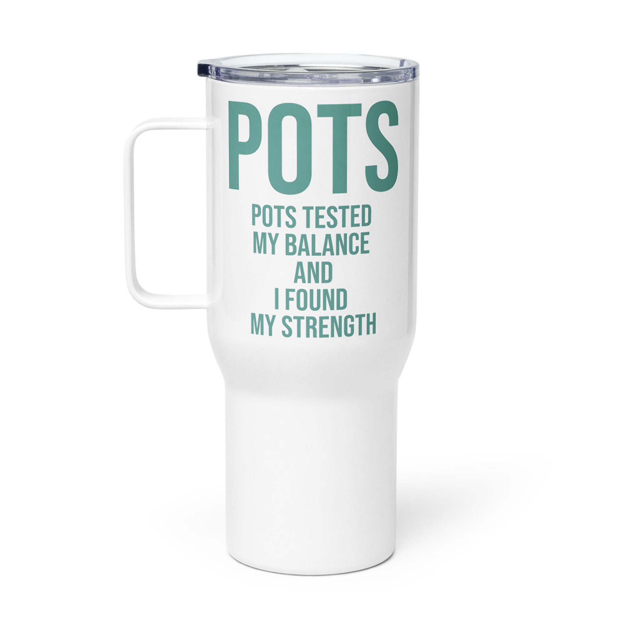 ILLTOCHILL POTS awareness gift Travel mug with a handle – Flat Right