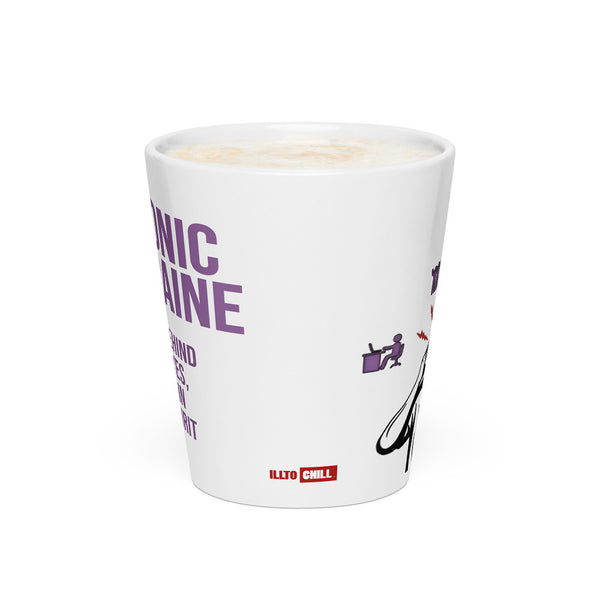 ILLTOCHILL Chronic Migraine awareness and support gift Latte mug – Flat 2 Front