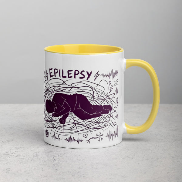 ILLTOCHILL Epilepsy awareness and support gift Mug with Color Inside – Lifestyle 2 Right