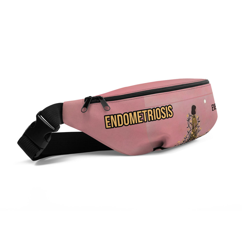 ILLTOCHILL Endometriosis Awareness Fanny Pack – Default Front Left (Black)