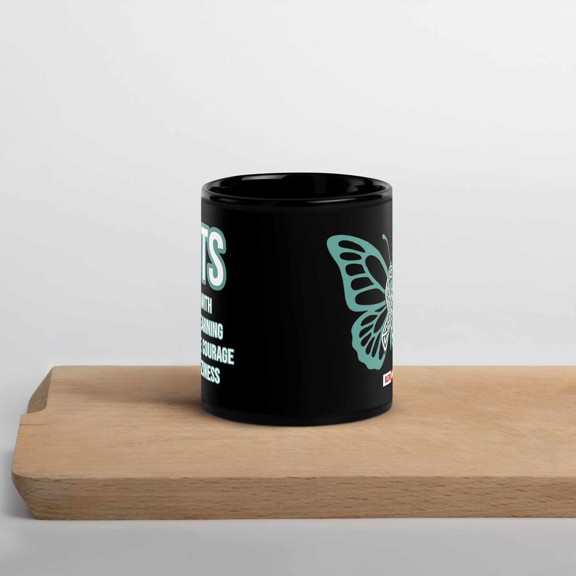 ILLTOCHILL POTS awareness gift Black Glossy Mug – Lifestyle 3 Front