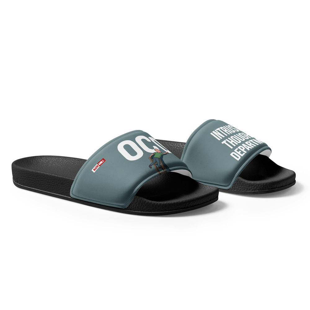 ILLTOCHILL OCD Awareness Men's Slides – Flat Right Front (Ocd Awareness Men's Slides)