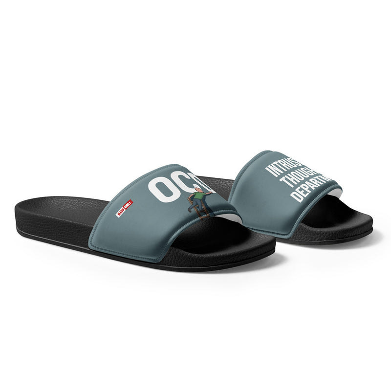 ILLTOCHILL OCD Awareness Men's Slides – Flat Right Front (Ocd Awareness Men's Slides)