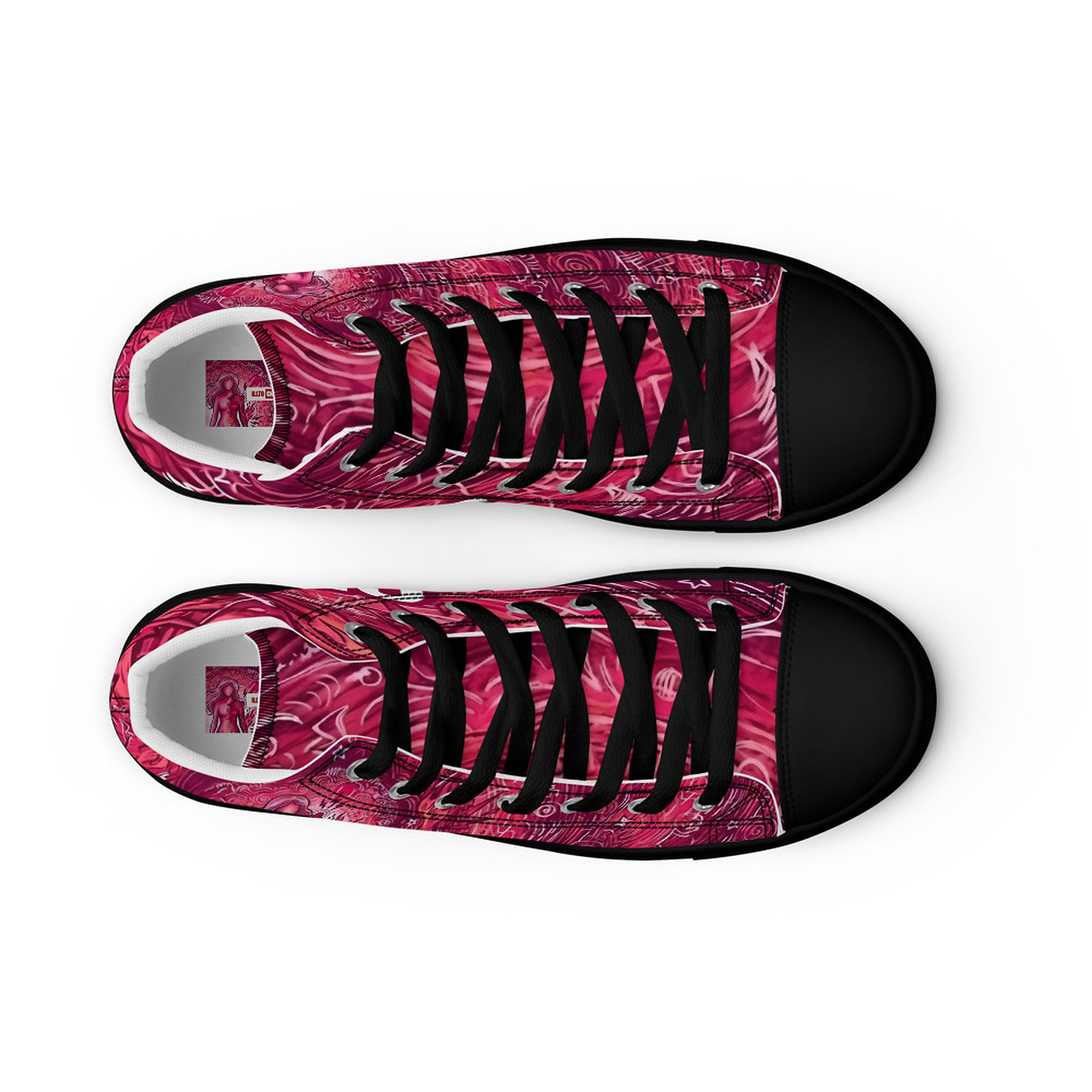 ILLTOCHILL CRPS Awareness Women's High Top Shoes – Flat Front 2 (Crps Awareness Women's High Top Shoes)