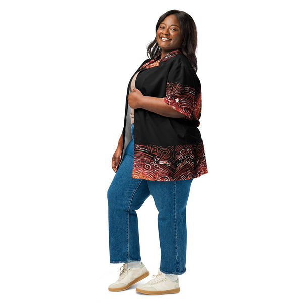 ILLTOCHILL CRPS awareness Complex Regional Pain Syndrome support Unisex button shirt – Women's 3 Left (Black)