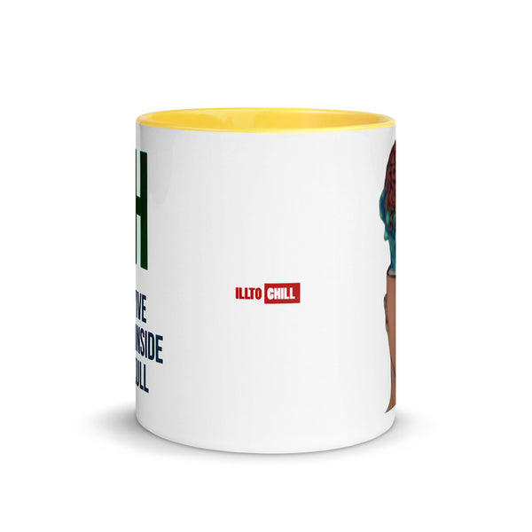 ILLTOCHILL IIH awareness Idiopathic Intracranial Hypertension support gift Mug with Color Inside – Flat Front