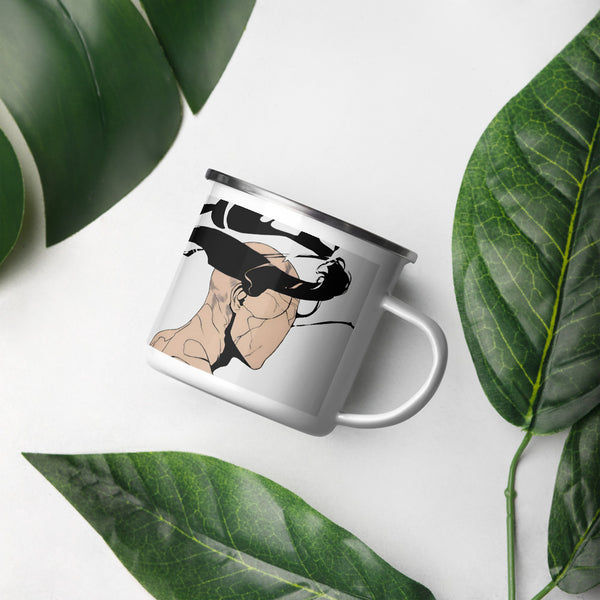 ILLTOCHILL CPTSD awareness Complex Post-Traumatic Stress disorder gift Enamel Mug – Lifestyle Right