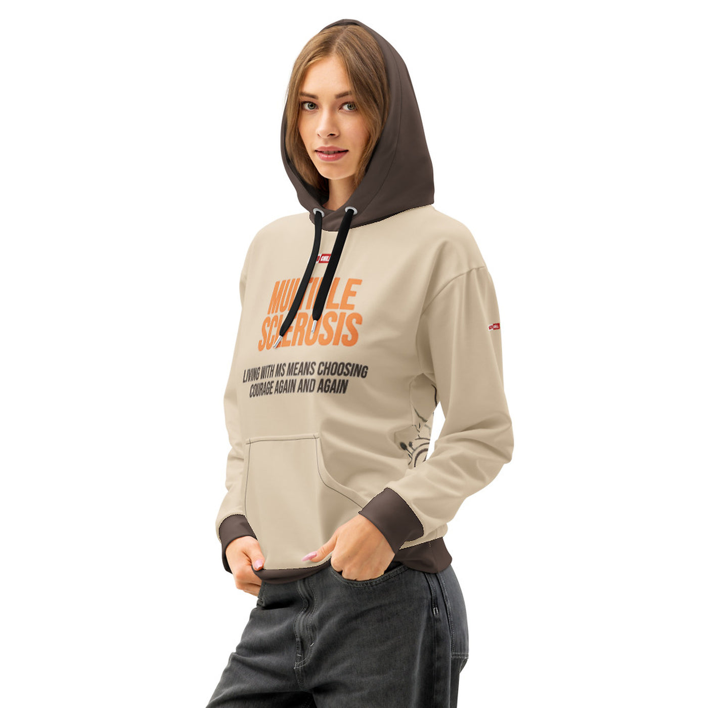 ILLTOCHILL MS awareness Multiple Sclerosis support giftUnisex cotton hoodie – Women's Front (Black)