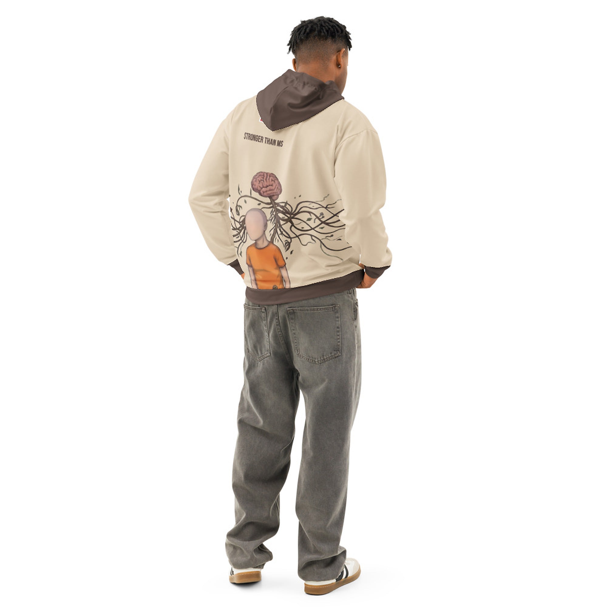 ILLTOCHILL MS awareness Multiple Sclerosis support giftUnisex cotton hoodie – Men's Back (Black)