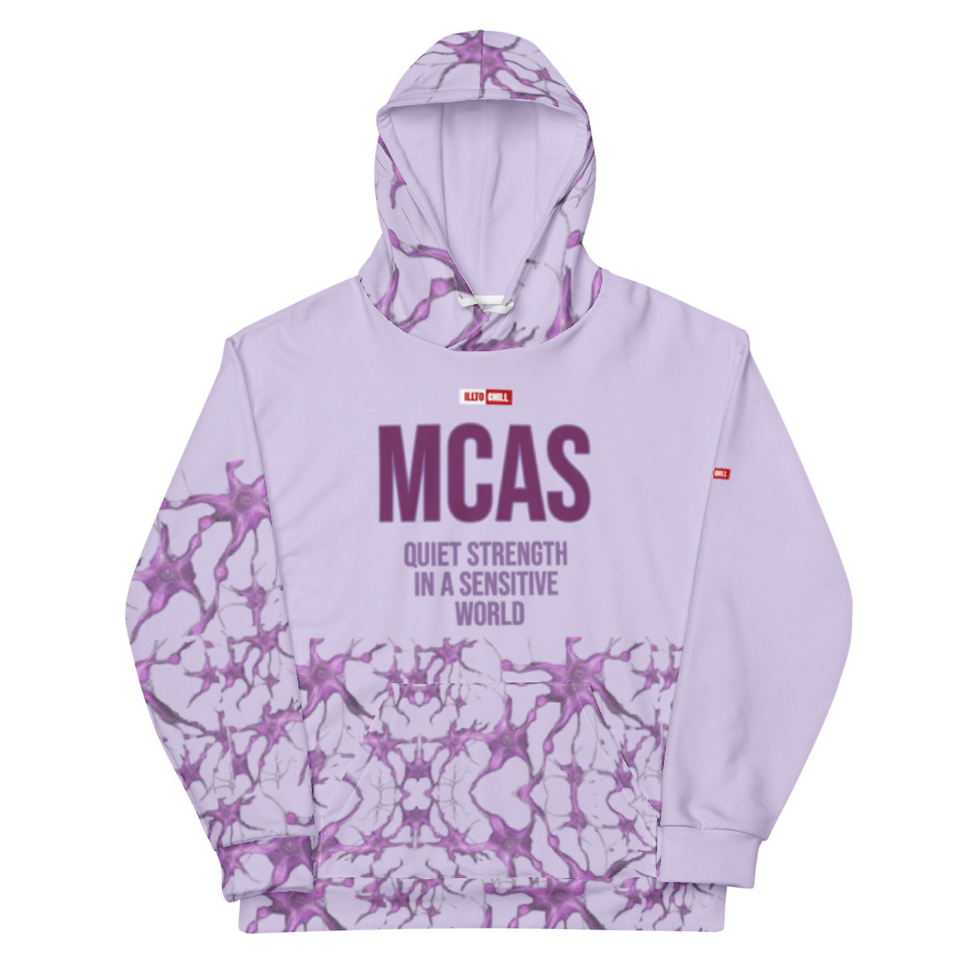 ILLTOCHILL MCAS awareness Mast cell activation syndrome gift heawyweight Unisex Hoodie – Flat Front (White)