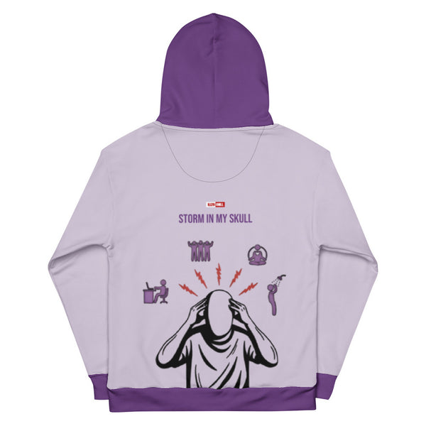 ILLTOCHILL Chronic Migraine awareness and support gift Heavyweight Unisex Hoodie – Flat Back (Black)