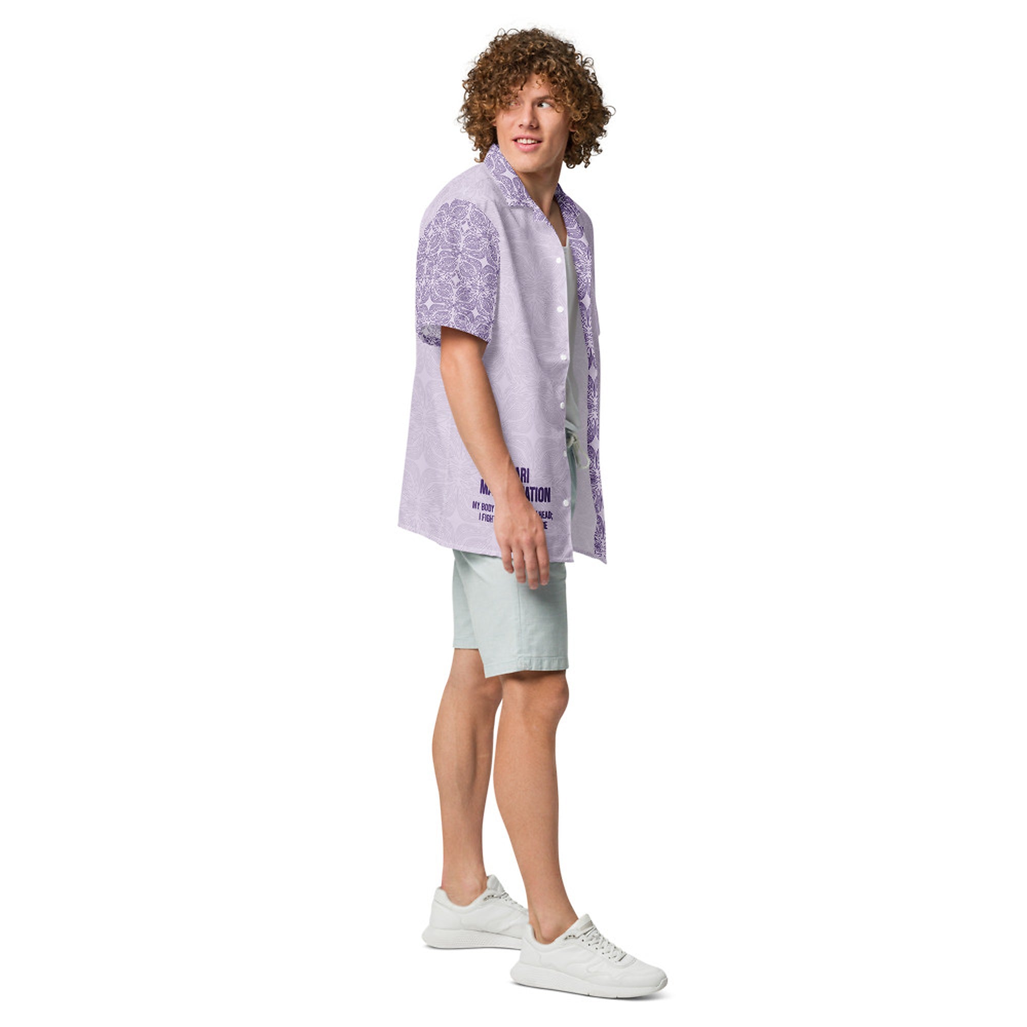 ILLTOCHILL CM Chiari Malformation awareness Unisex button shirt – Men's Right (White)