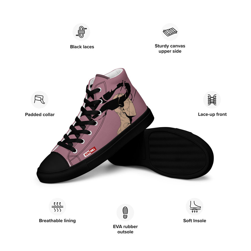ILLTOCHILL C-PTSD Support Women's High Top Shoes – Product specs Left (C-ptsd Support Women's High Top Shoes)