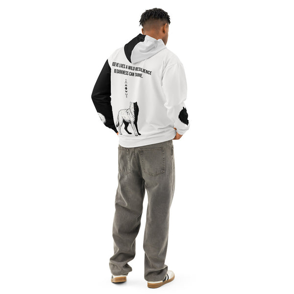 ILLTOCHILL Bipolar disorder gift Unisex cotton hoodie – Men's Back (White)