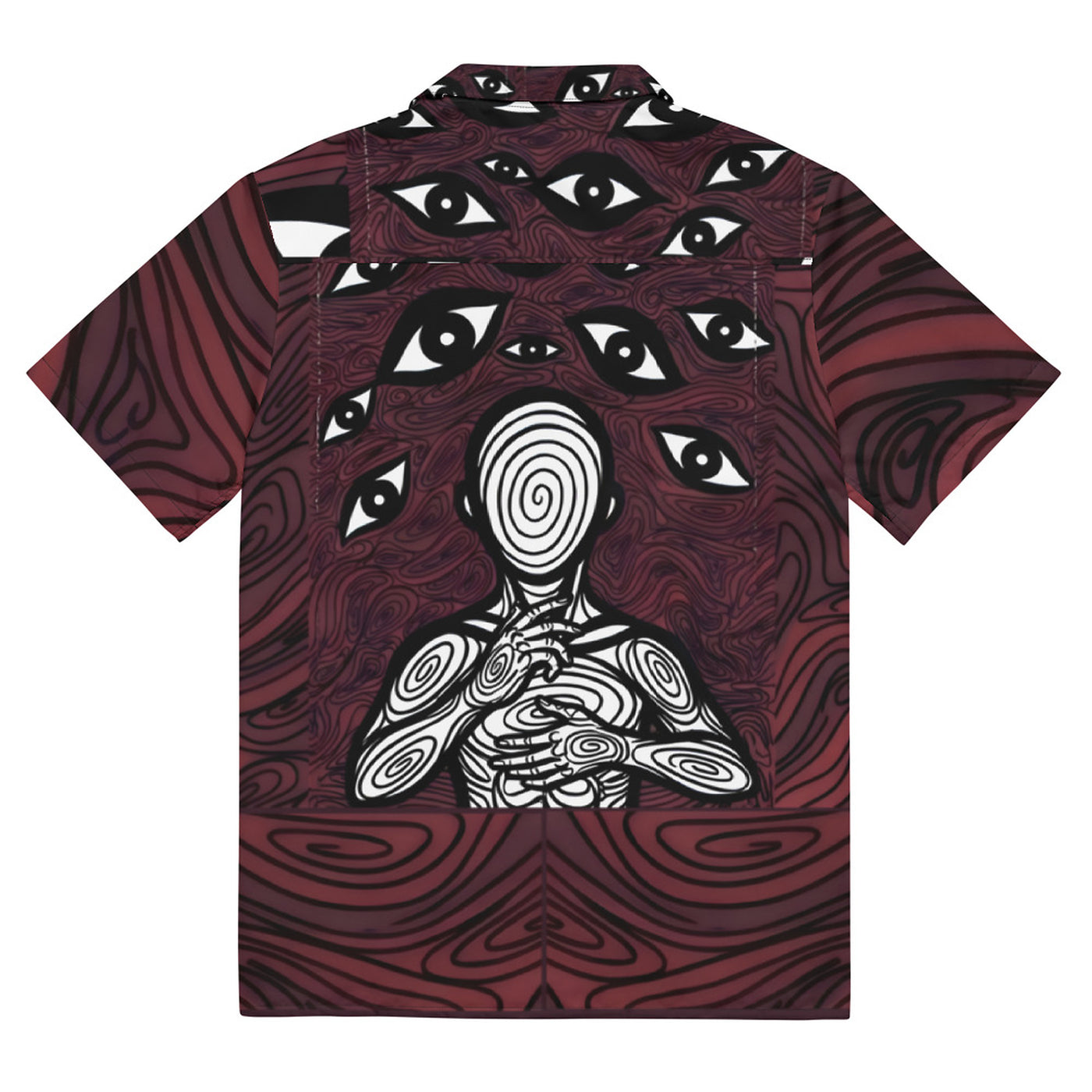 ILLTOCHILL Anxiety awareness Unisex button shirt – Flat Back (Black)