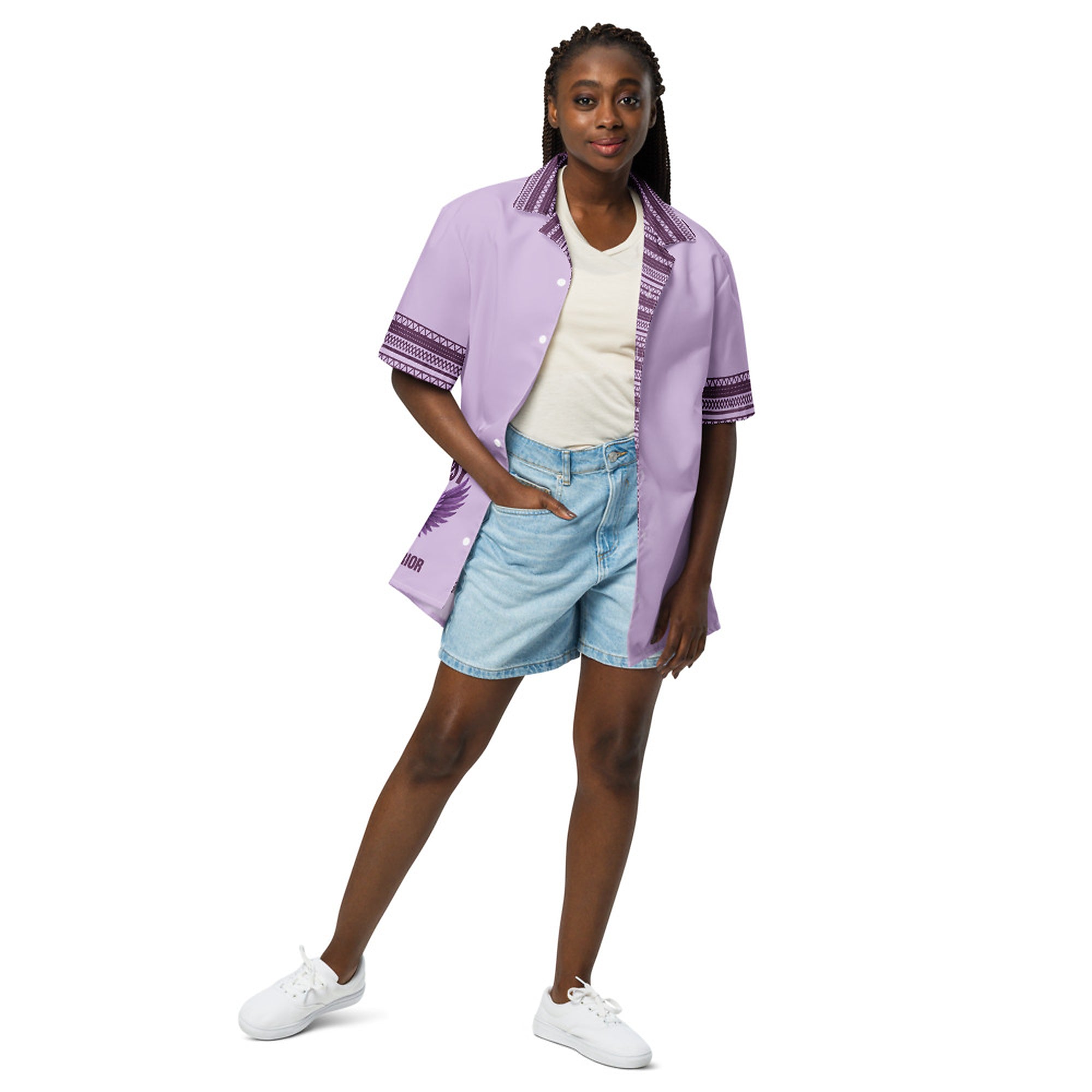 ILLTOCHILL Epilepsy awareness and support Unisex button shirt – Women's Front