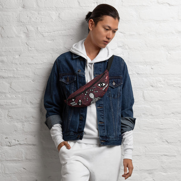 ILLTOCHILL Anxiety Awareness Fanny Pack – Men's Lifestyle 2 Front (Black)