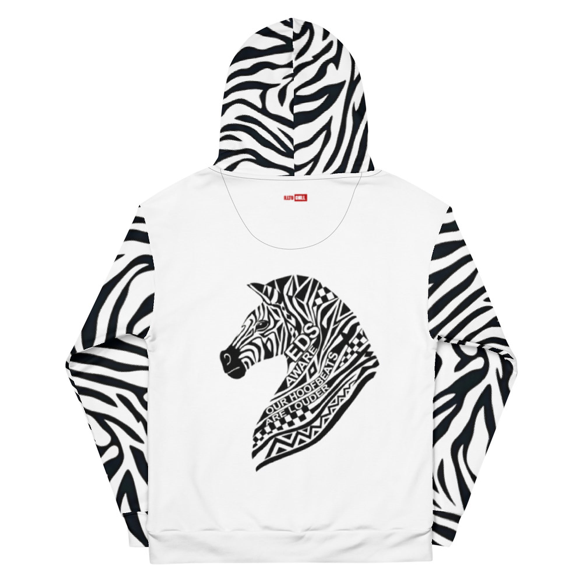 ILLTOCHILL EDS ehler danlos syndrome awareness gift heavyweight Unisex Hoodie – Flat Back (Black)