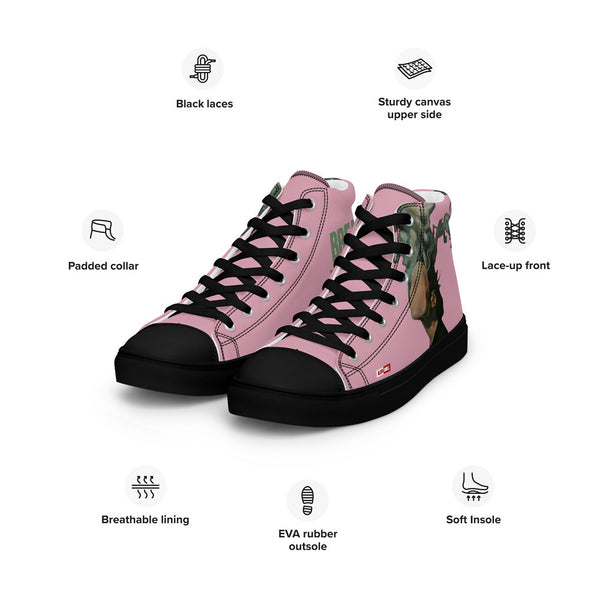 ILLTOCHILL Asthma Support Women's High Top Shoes – Product specs Left Front (Asthma Support Women's High Top Shoes)