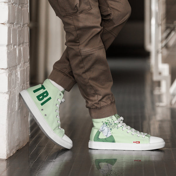 ILLTOCHILL TBI Traumatic brain injury support gift men’s high top canvas shoes – Men's Lifestyle 2 Right 2