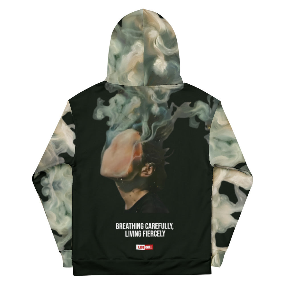 ILLTOCHILL Asthma awareness and support gift heavyweight unisex Hoodie – Flat Back (Black)