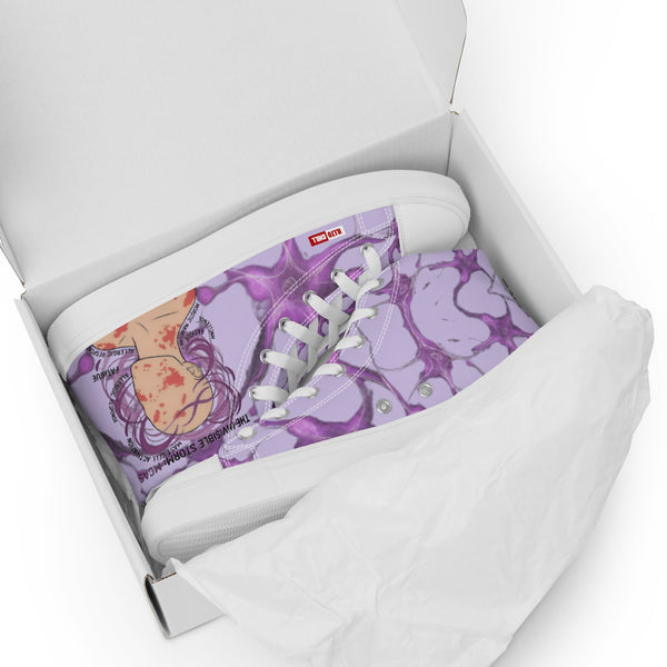 ILLTOCHILL MCAS awareness Mast cell activation syndrome gift men’s high top canvas shoes – Flat 5 Front