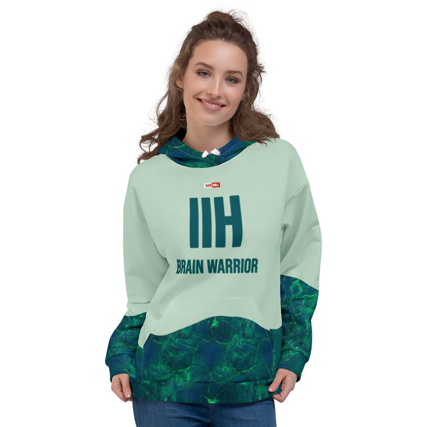 ILLTOCHILL IIH awareness Idiopathic Intracranial Hypertension support gift heavyweight Unisex Hoodie – Women's Front (White)