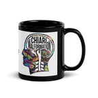ILLTOCHILL CM Chiari Malformation awareness gift Black Glossy Mug – Flat Handle on Right