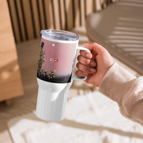 ILLTOCHILL Endometriosis awareness Endo warrior gift Travel mug with a handle – Lifestyle 7 Left
