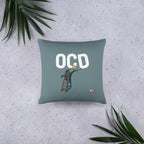 ILLTOCHILL OCD Awareness Pillow – Flat Lifestyle Front (Black)