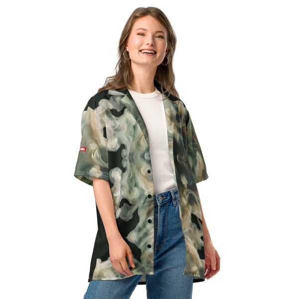 ILLTOCHILL Asthma awareness support Unisex button shirt – Women's 2 Front 2 (Black)