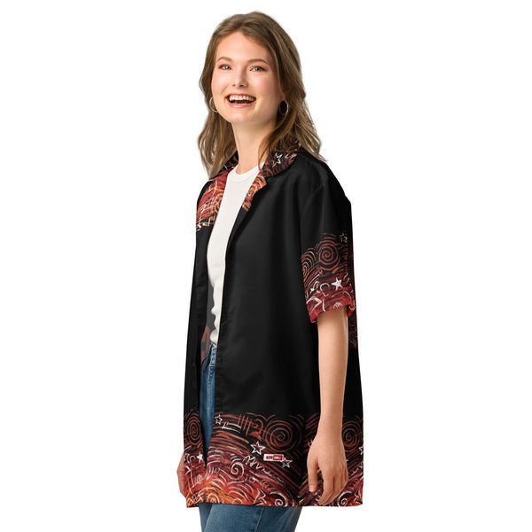 ILLTOCHILL CRPS awareness Complex Regional Pain Syndrome support Unisex button shirt – Women's 2 Left Front (Black)