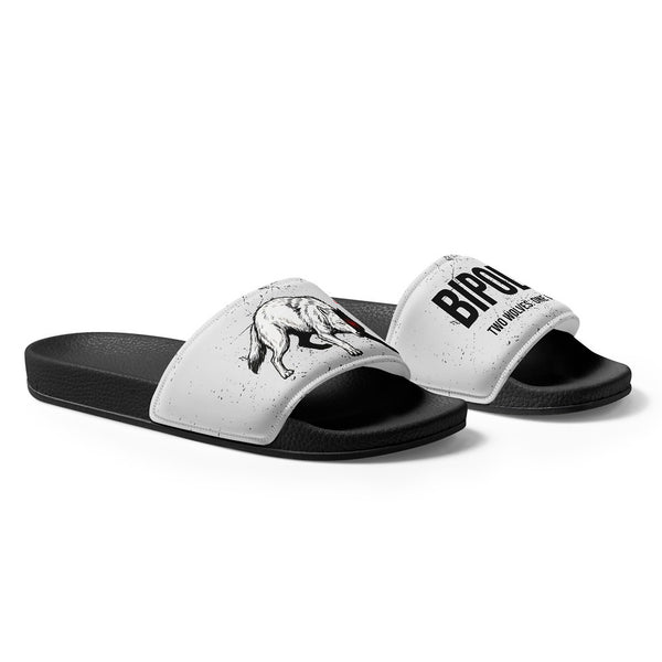 ILLTOCHILL Bipolar Support Men's Slides – Flat Right Front (Bipolar Support Men's Slides)