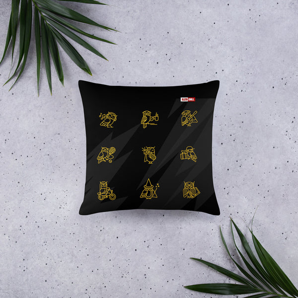 ILLTOCHILL Insomnia Awareness Pillow – Flat Lifestyle Back (Black)