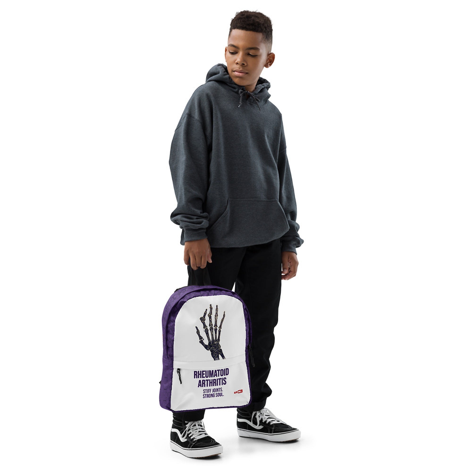 ILLTOCHILL RA Awareness Backpack – Boy's Front (Clear)