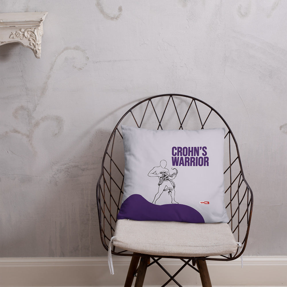 ILLTOCHILL Crohn's disease awareness and support gift Pillow – Lifestyle Front Lifestyle 1 (Black)
