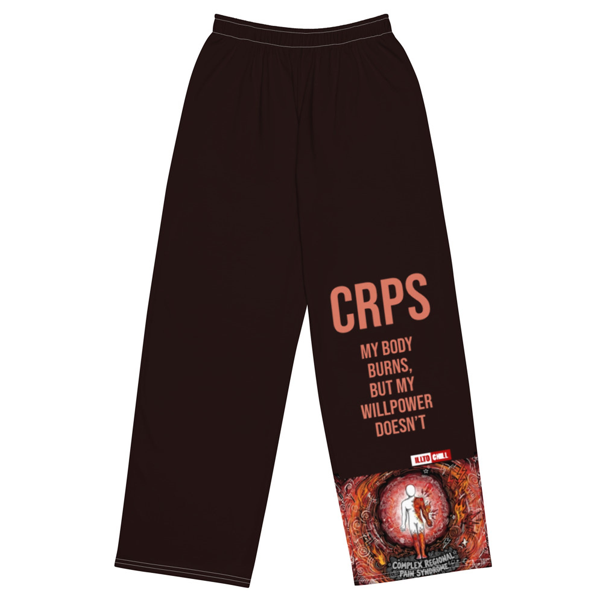 ILLTOCHILL CRPS Awareness Pants – Flat Front (White)