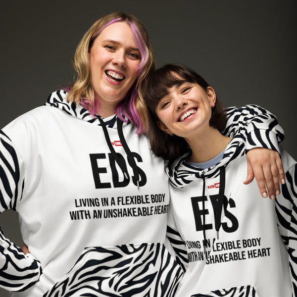 ILLTOCHILL EDS ehler danlos syndrome awareness gift heavyweight Unisex Hoodie – Couples Front (Black)