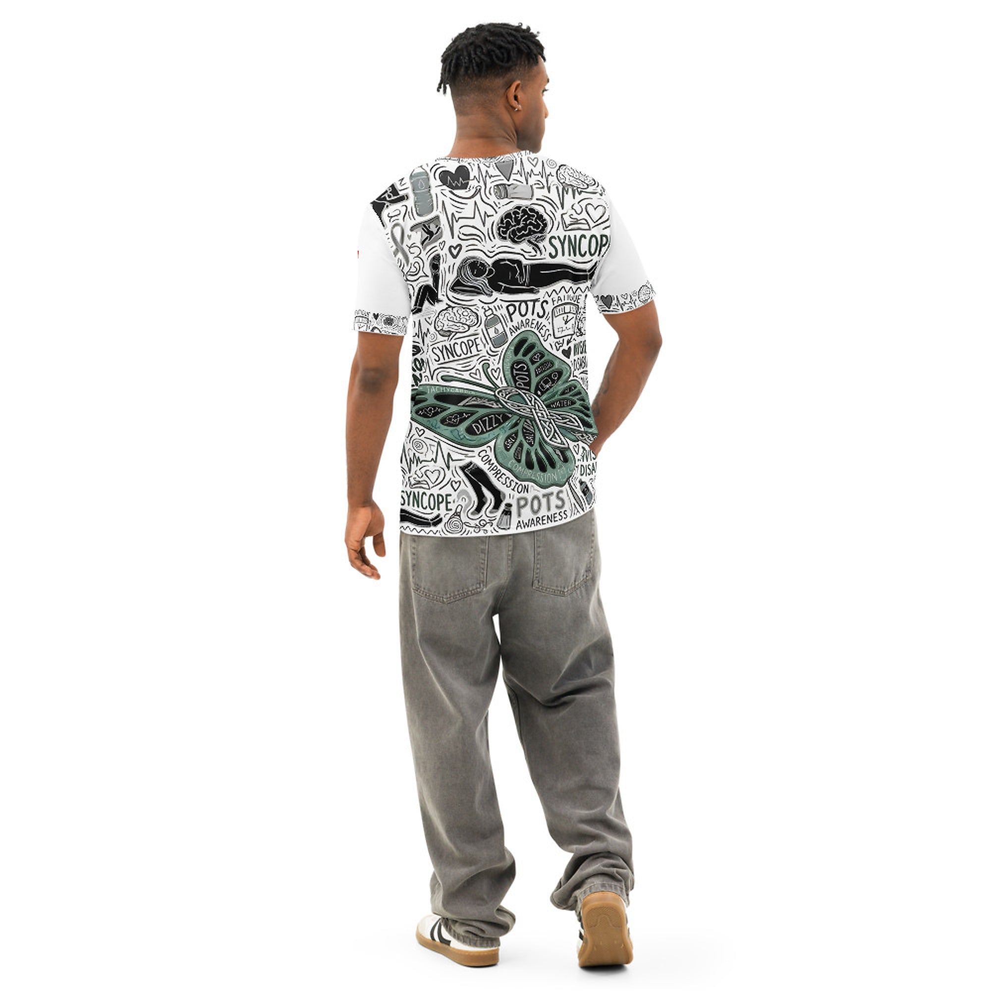 ILLTOCHILL POTS Awareness T-Shirt – Men's Back (White)