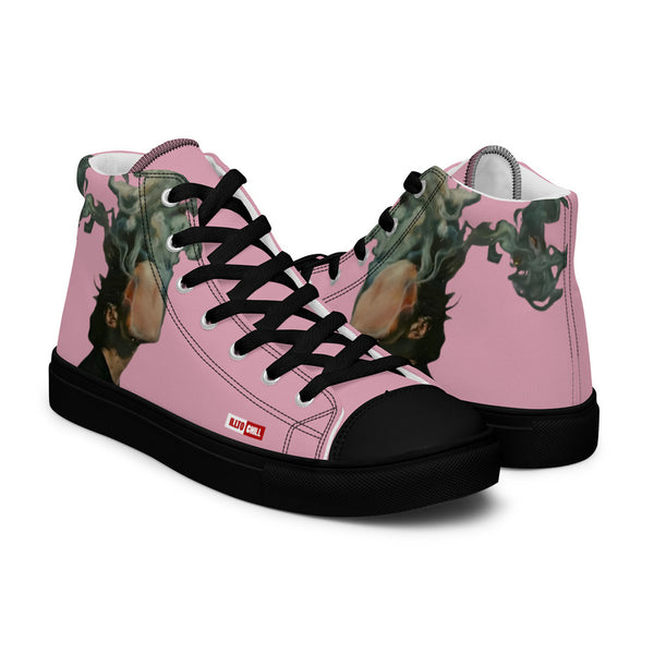 ILLTOCHILL Asthma Support Women's High Top Shoes – Flat 3 Right (Asthma Support Women's High Top Shoes)