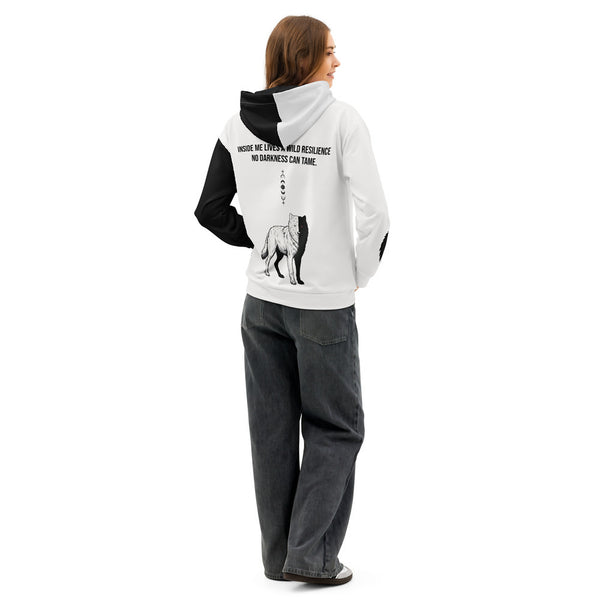 ILLTOCHILL Bipolar disorder gift Unisex cotton hoodie – Women's Back (White)