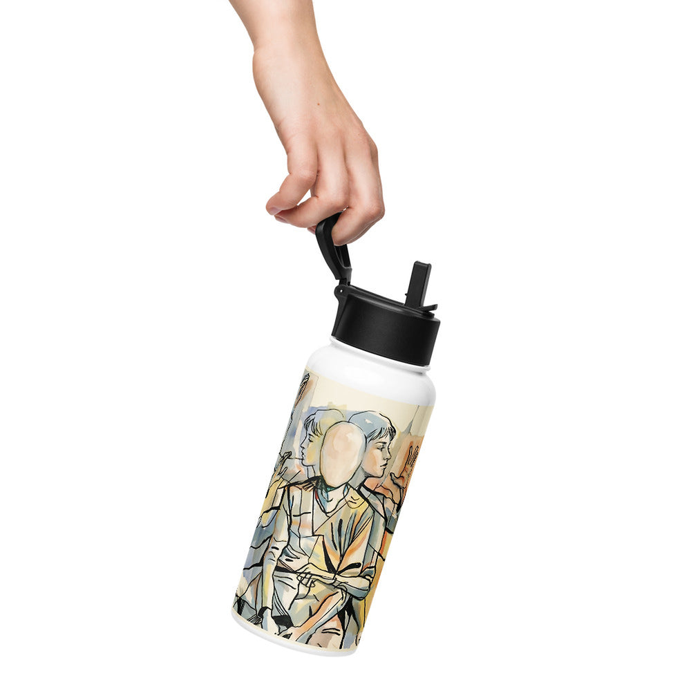 ILLTOCHILL Tourette syndrome awareness TS gift Stainless steel water bottle with a straw lid – Lifestyle Left