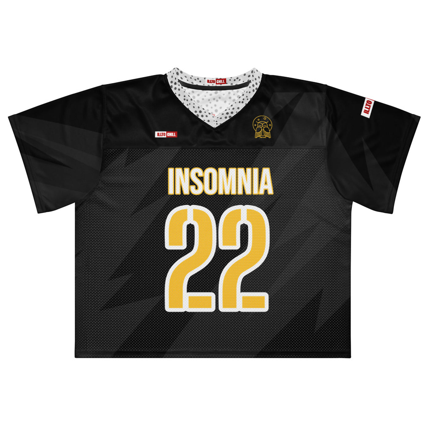ILLTOCHILL Insomnia Awareness Boxy Jersey – Flat Front (Black)
